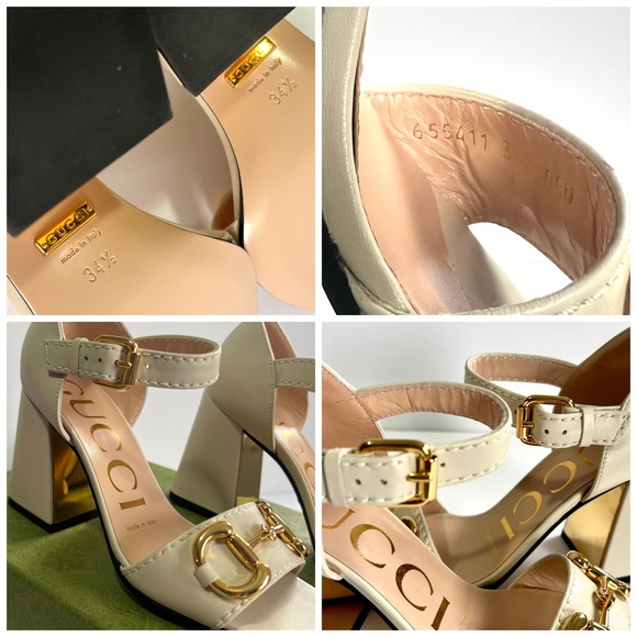NWT Gucci Horsebit Nappa Leather Block Heel Sandals – Size 4.5 - Picture 12 of 15